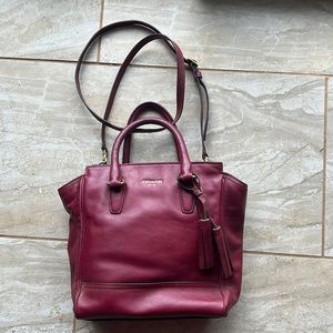 Maroon coach bag